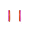 Grande Enamel Knife Edge Hoops - Grande Enamel Knife Edge Hoops -- Ariel Gordon Jewelry
