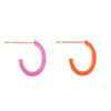 Grande Enamel Knife Edge Hoops - Grande Enamel Knife Edge Hoops -- Ariel Gordon Jewelry