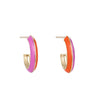 Grande Enamel Knife Edge Hoops - Grande Enamel Knife Edge Hoops -- Ariel Gordon Jewelry