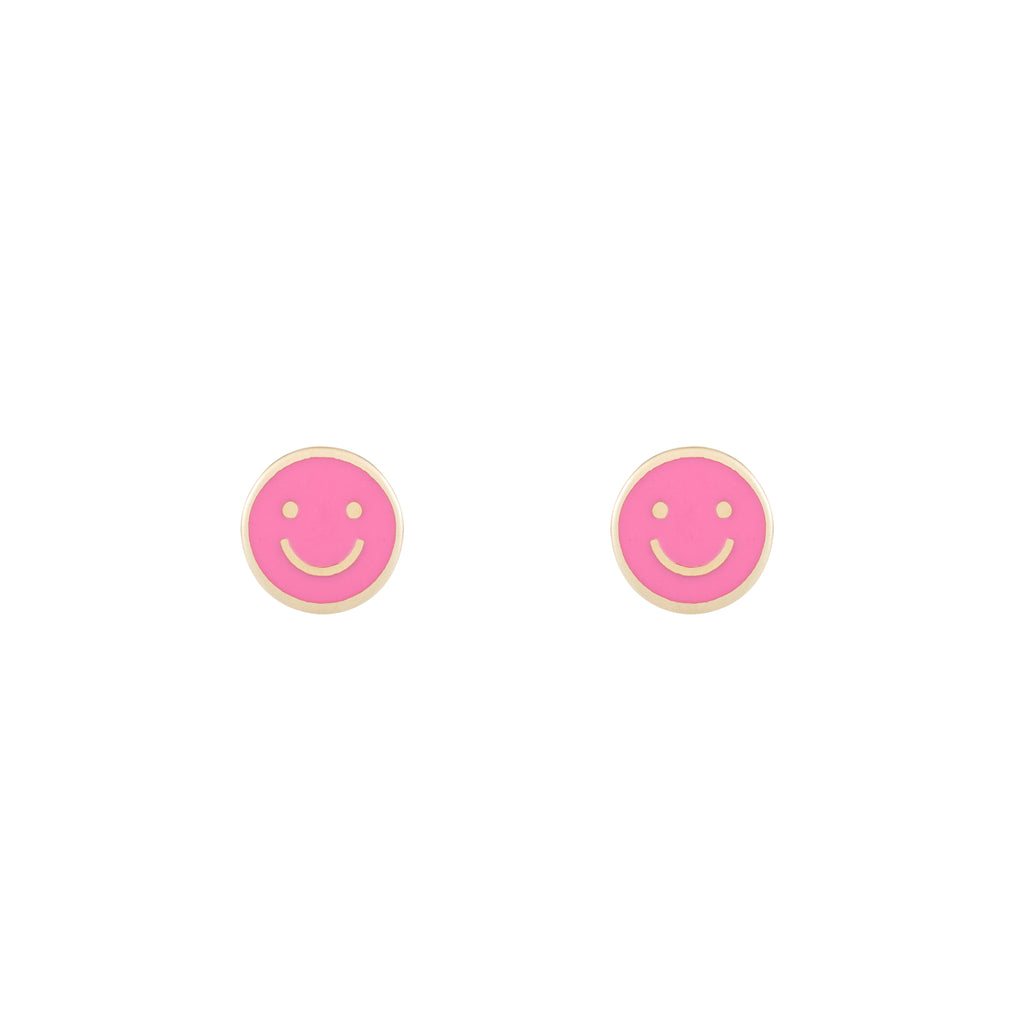 Smiley Enamel Studs -- Ariel Gordon Jewelry