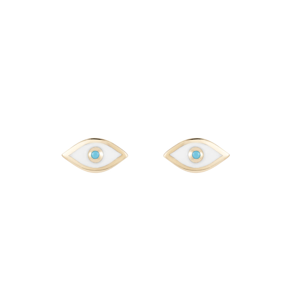 Evil Eye Enamel Studs -- Ariel Gordon Jewelry