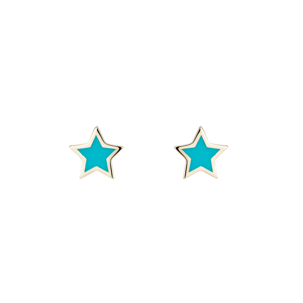 Star Enamel Studs -- Ariel Gordon Jewelry