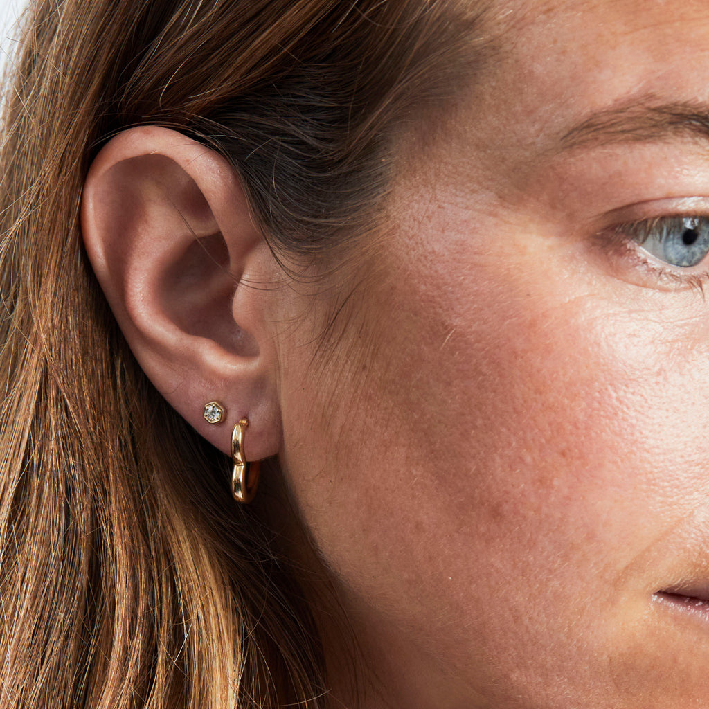 Diamond Hex Studs -- Ariel Gordon Jewelry