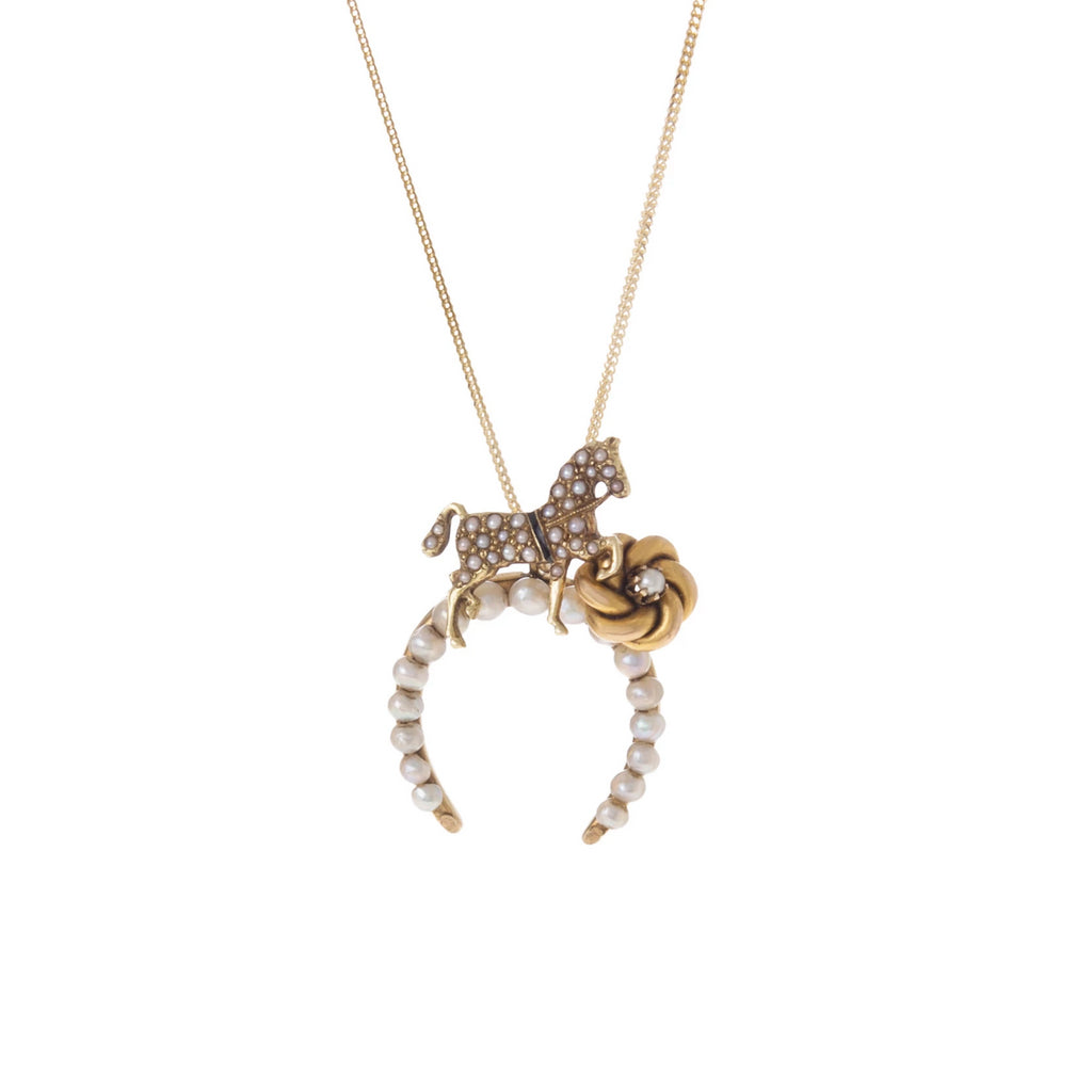 Seed Pearl Horseshoe -- Ariel Gordon Jewelry