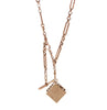 Rose Gold Albert Chain with Fob - Rose Gold Albert Chain with Fob -- Ariel Gordon Jewelry