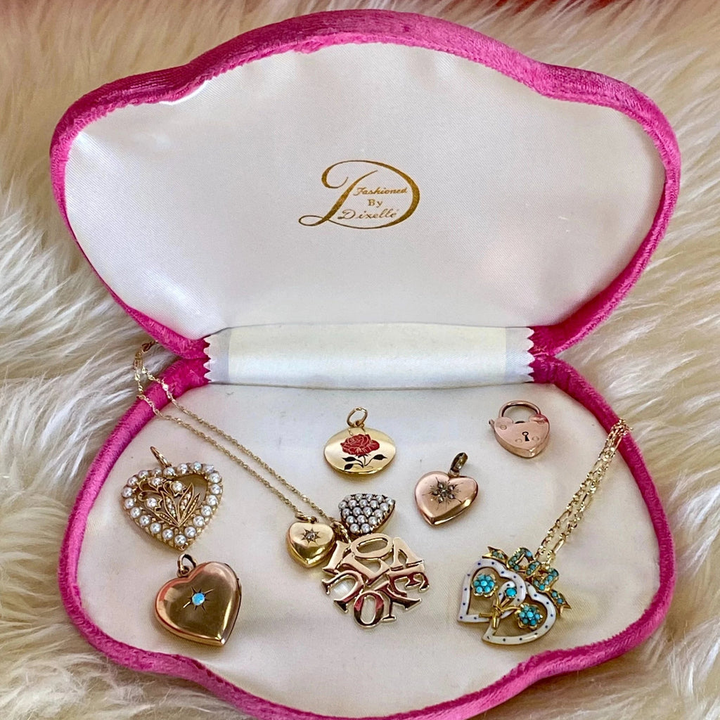 Victorian Enamel Entwined Hearts -- Ariel Gordon Jewelry