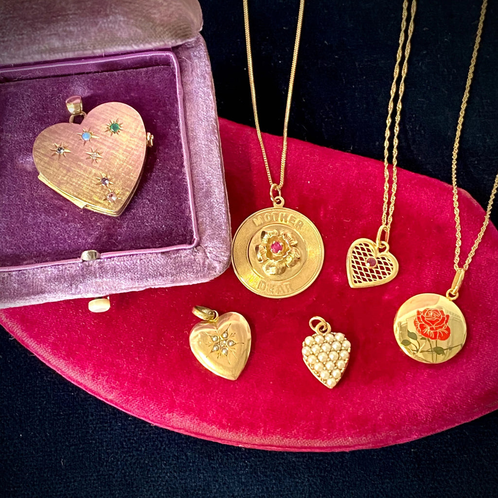 Victorian Puffed Heart Charm -- Ariel Gordon Jewelry