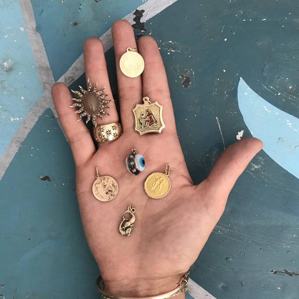 Carved Pisces Charm -- Ariel Gordon Jewelry