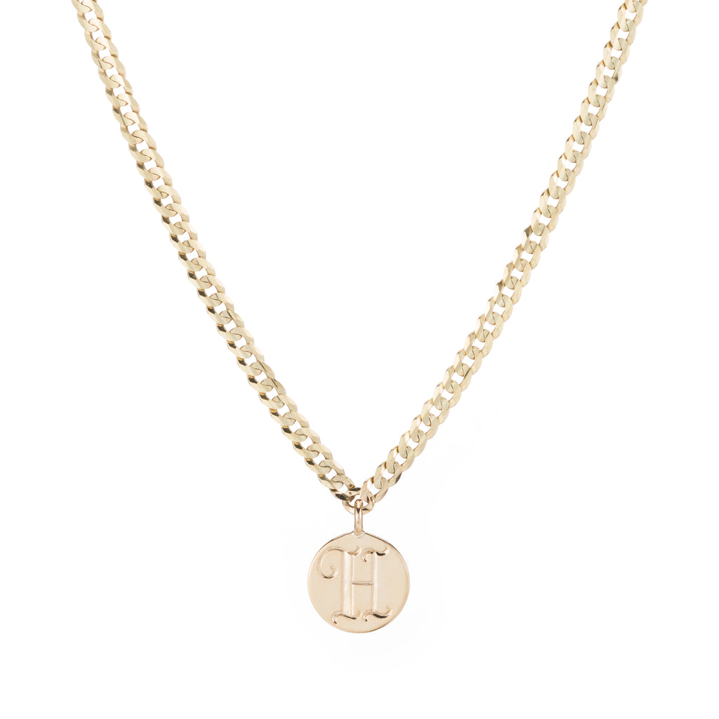 Gold Charm LV Necklace – Simply Caii