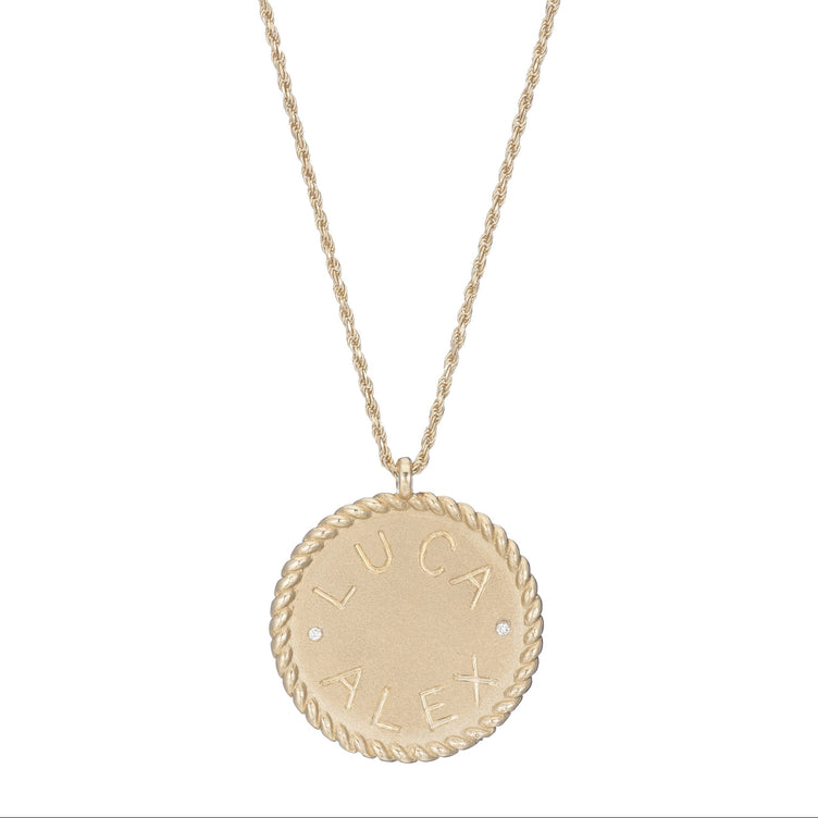 Imperial Disc Pendant Necklace