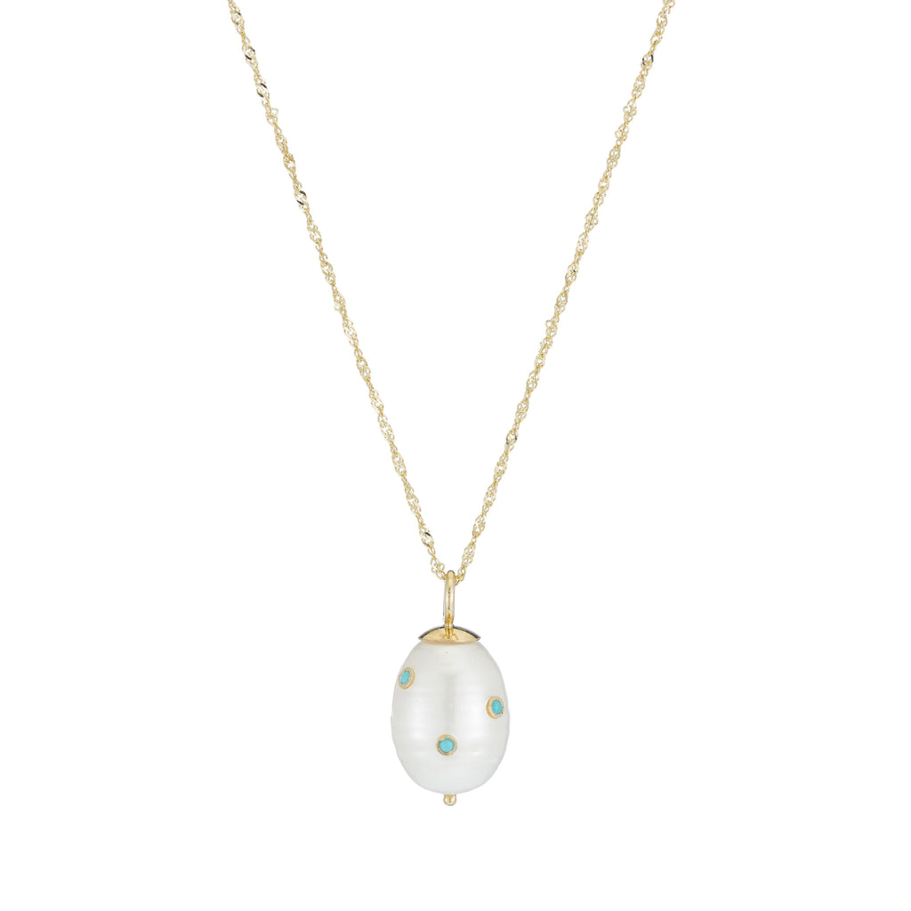 Stone Baroque Pearl Drop Necklace -- Ariel Gordon Jewelry