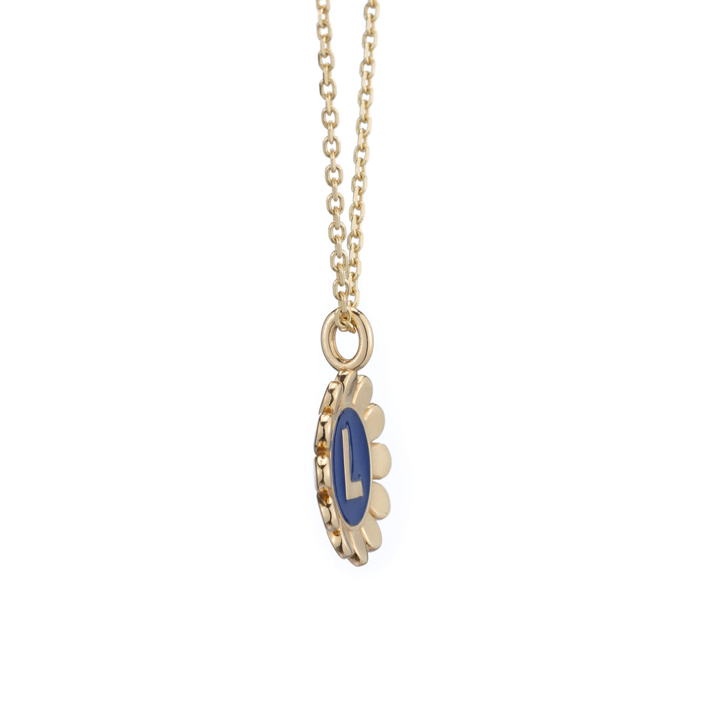 Daisy Initial Pendant Necklace -- Ariel Gordon Jewelry