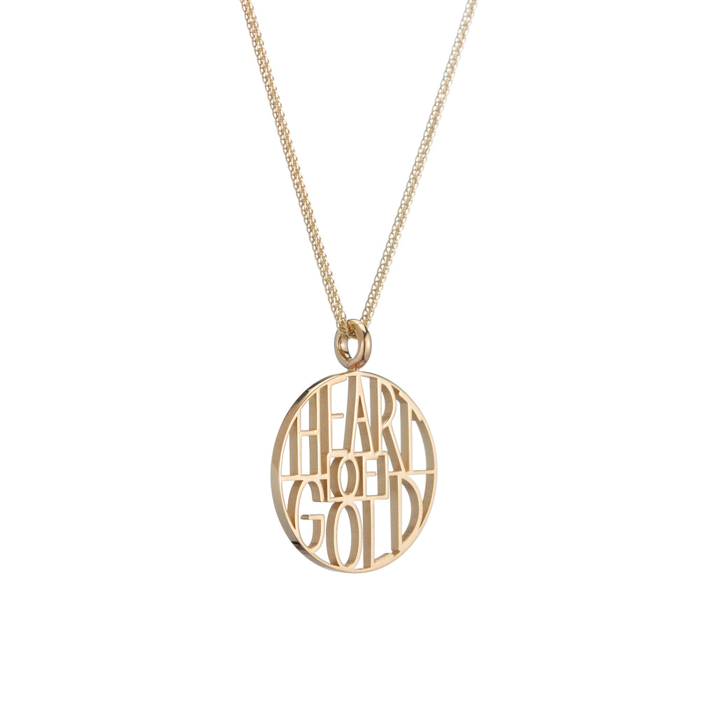 Heart of Gold Token Pendant -- Ariel Gordon Jewelry
