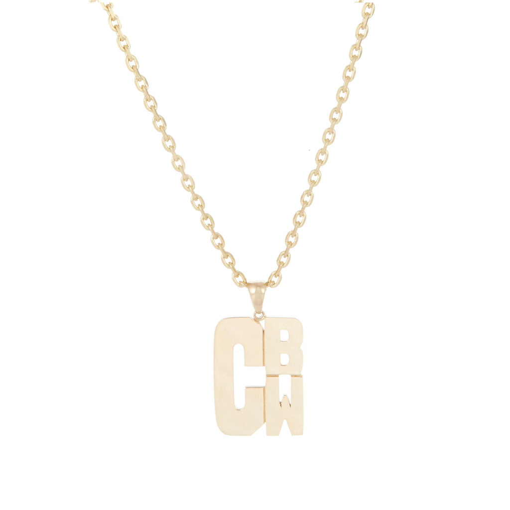 Lucky Strike Monogram Pendant -- Ariel Gordon Jewelry