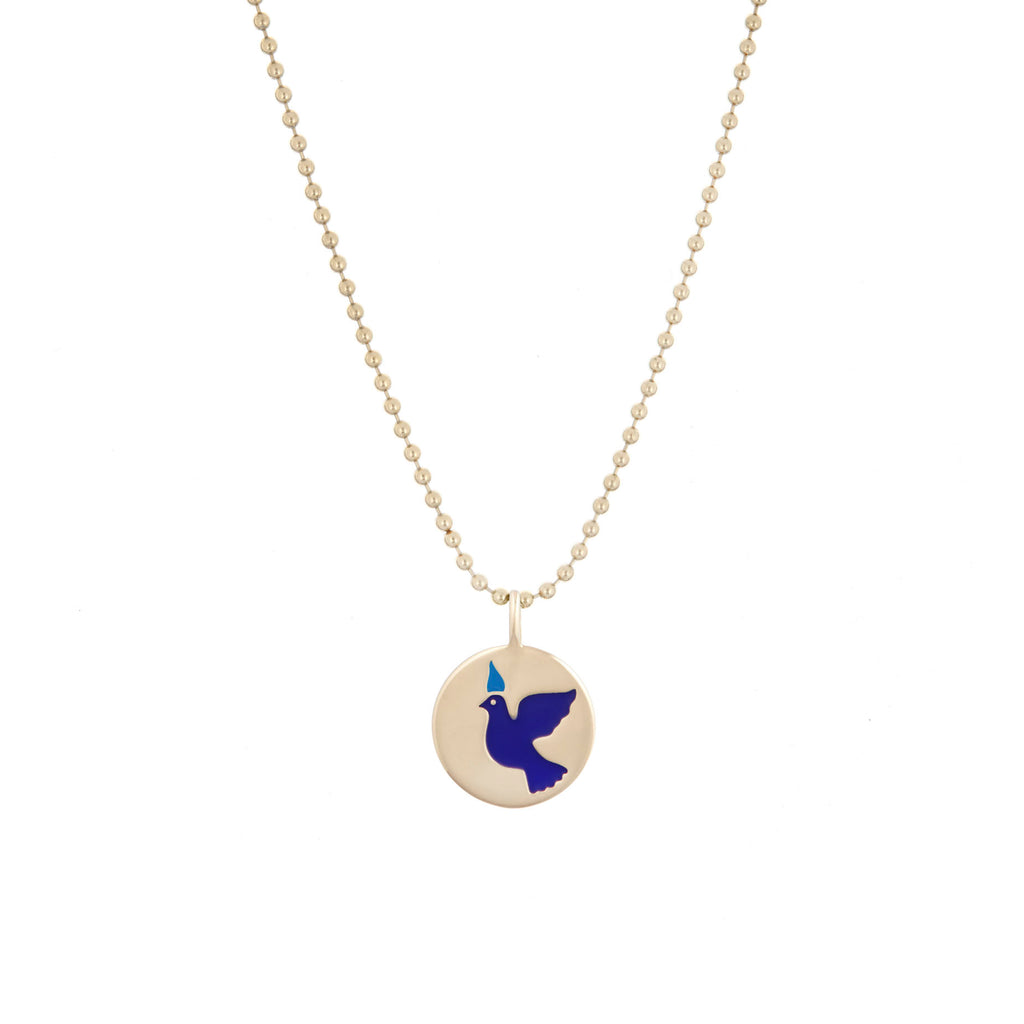 Enamel Talisman Dove Pendant -- Ariel Gordon Jewelry