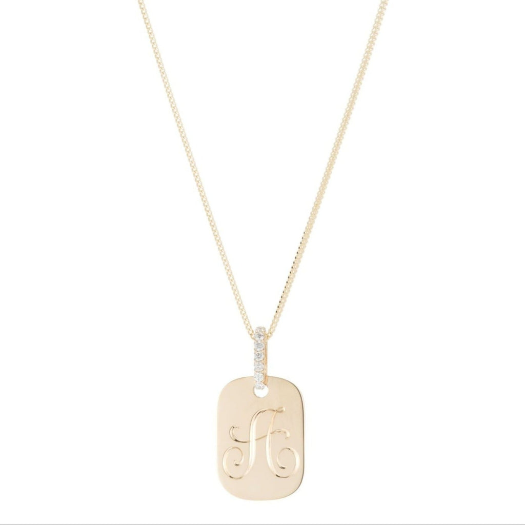 Orion Pave Dog Tag -- Ariel Gordon Jewelry