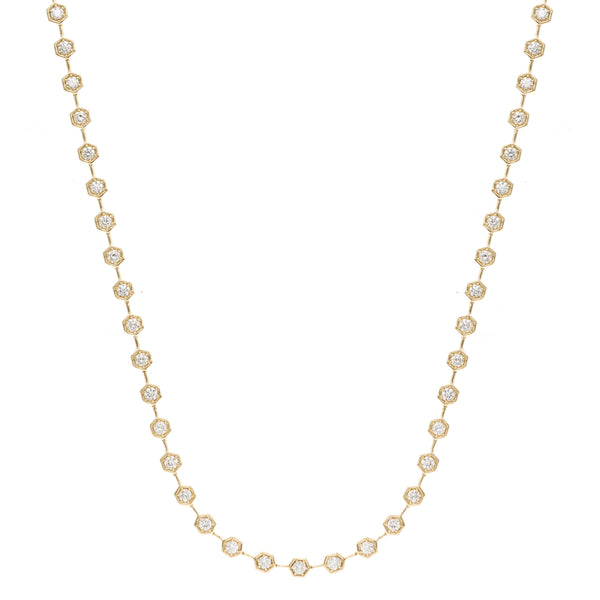 Diamond Hex Tennis Necklace – Ariel Gordon