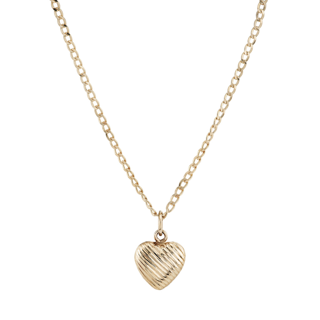 Etched Helium Heart Charm -- Ariel Gordon Jewelry