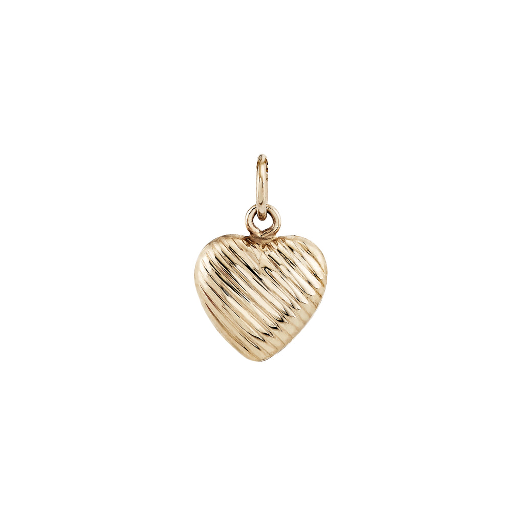 Etched Helium Heart Charm -- Ariel Gordon Jewelry