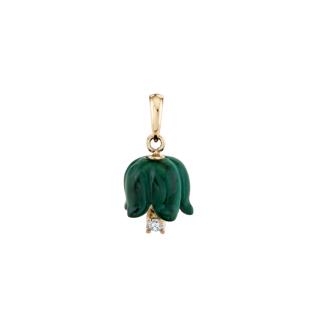 Diamond Floret Malachite Pendant -- Ariel Gordon Jewelry