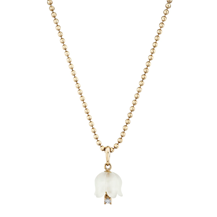 Diamond Floret Quartz Pendant