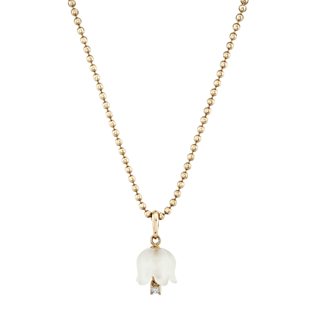 Diamond Floret Quartz Pendant -- Ariel Gordon Jewelry