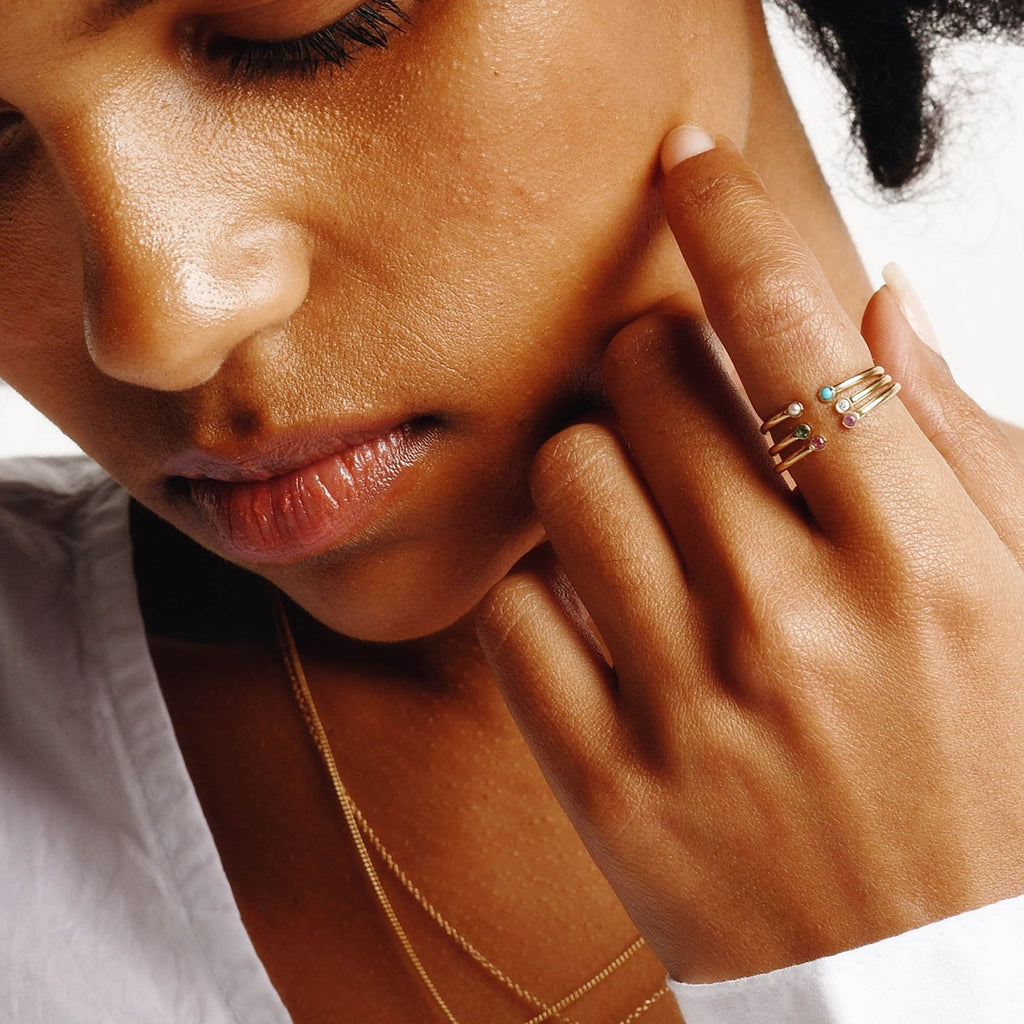 Dual Birthstone Ring -- Ariel Gordon Jewelry
