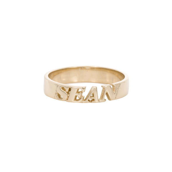 Wide Gold Ring - Gold Duck Band- Personalized Custom Engraved- Men Wed –  Horse Creek Company