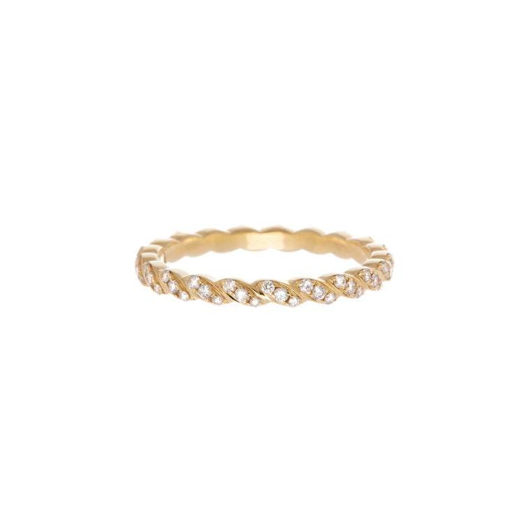 Pave Twine Eternity Band