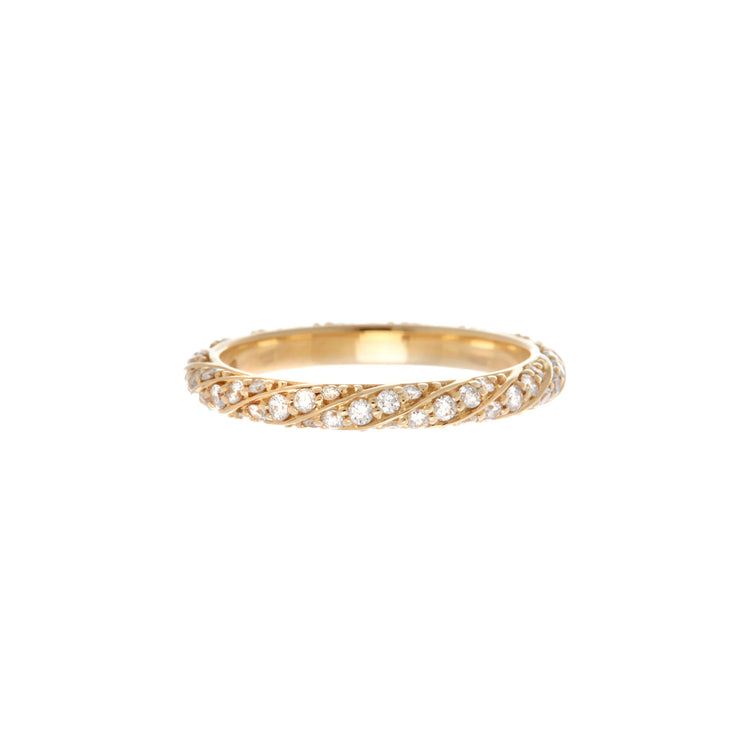 Pave Rope Eternity Band