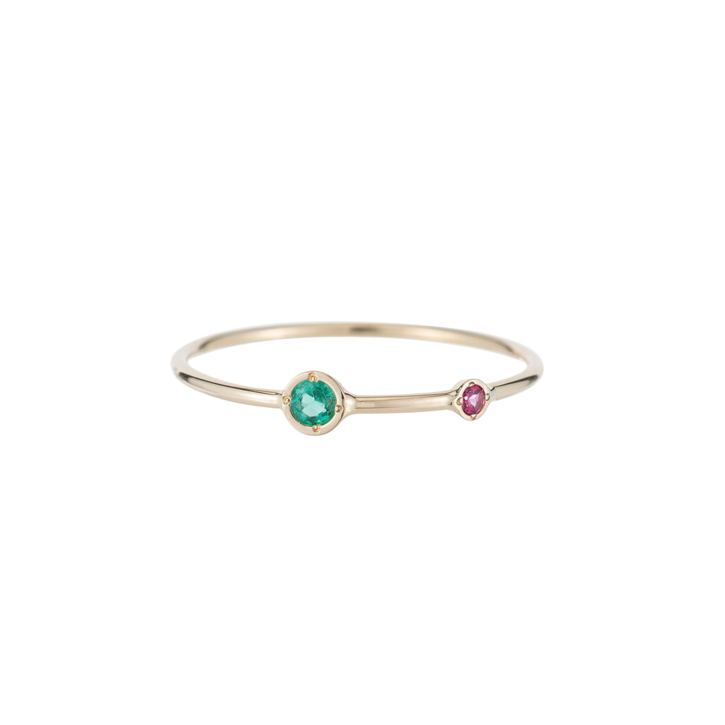 Double Birthstone Stacking Ring -- Ariel Gordon Jewelry