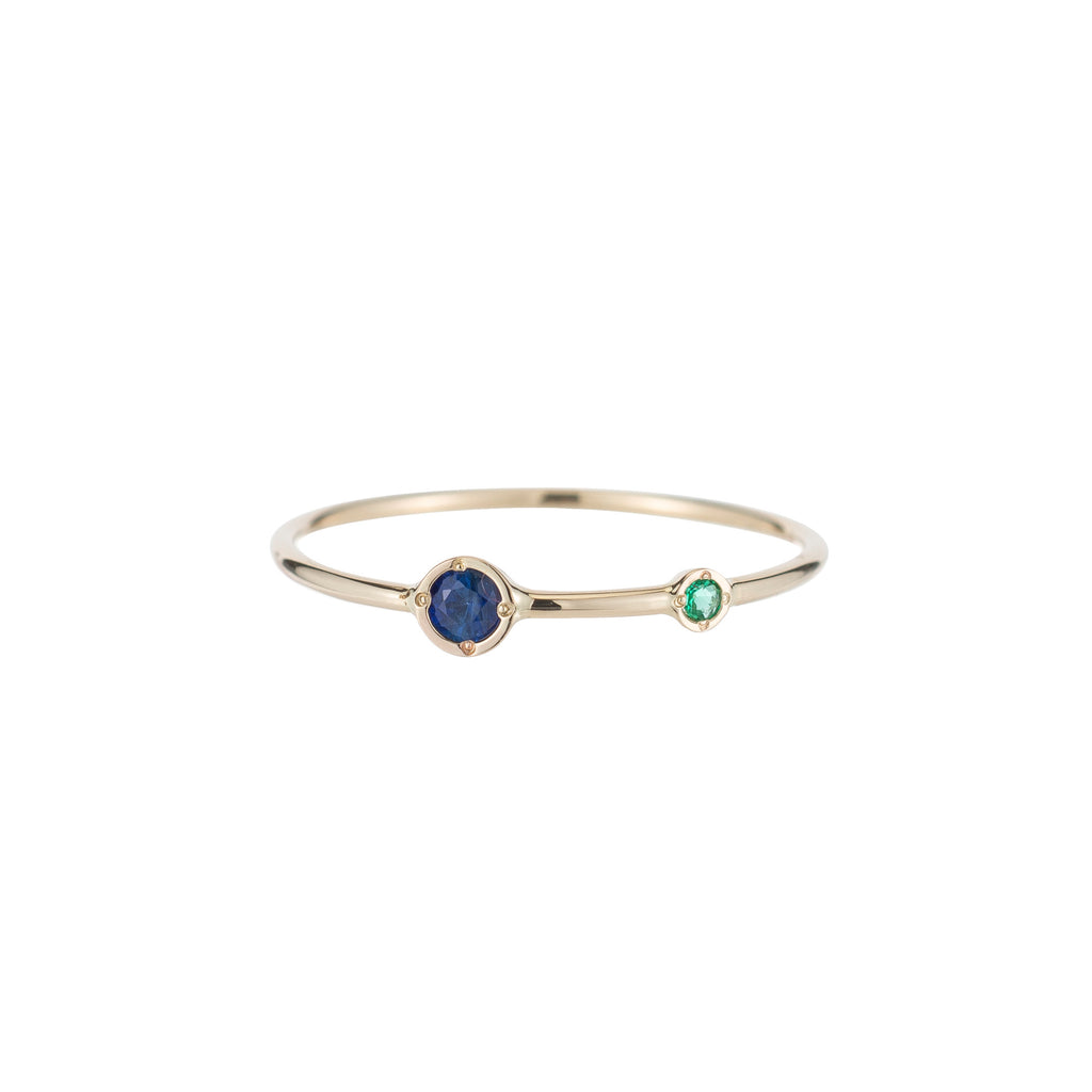 Double Birthstone Stacking Ring -- Ariel Gordon Jewelry