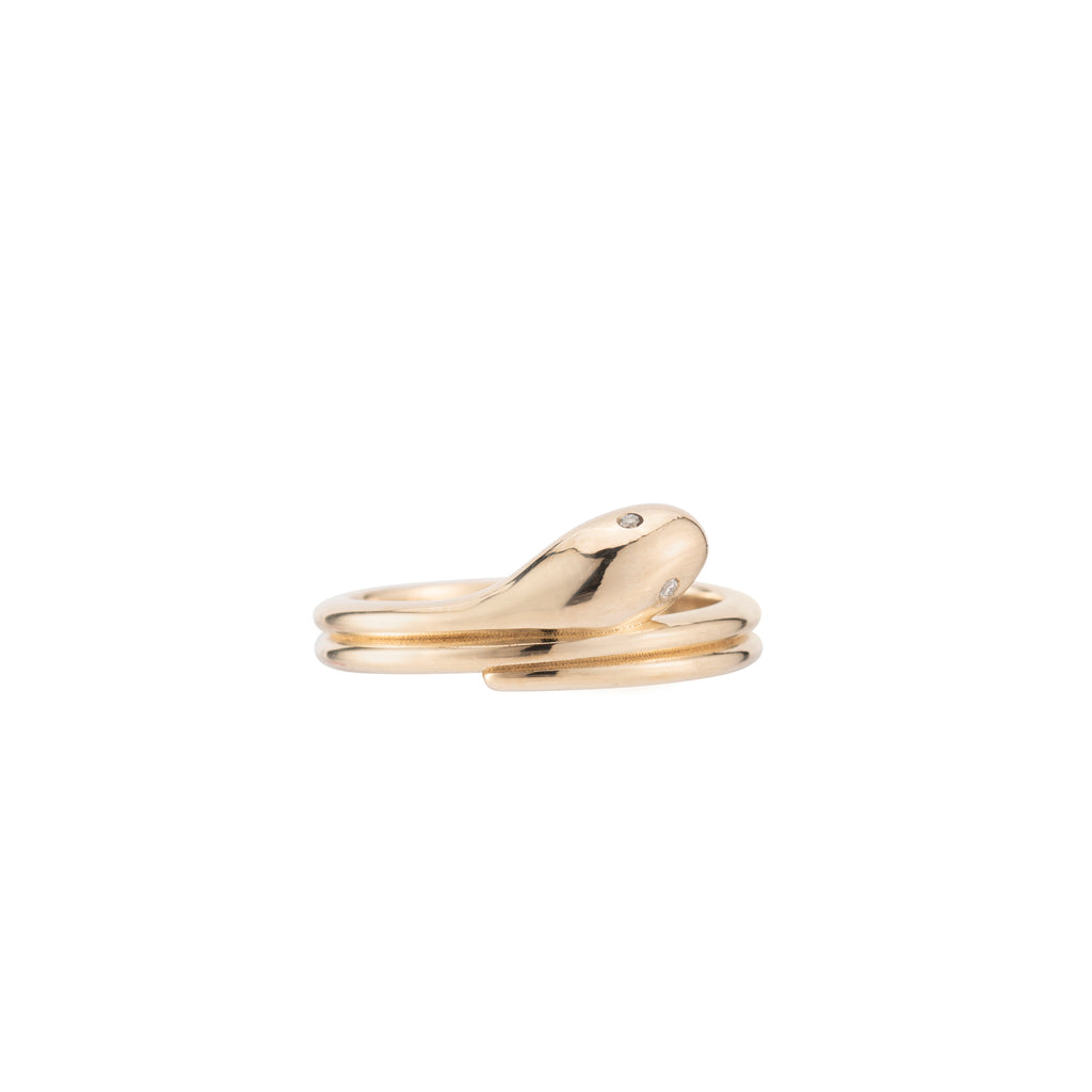 Diamond Eye Snake Ring -- Ariel Gordon Jewelry