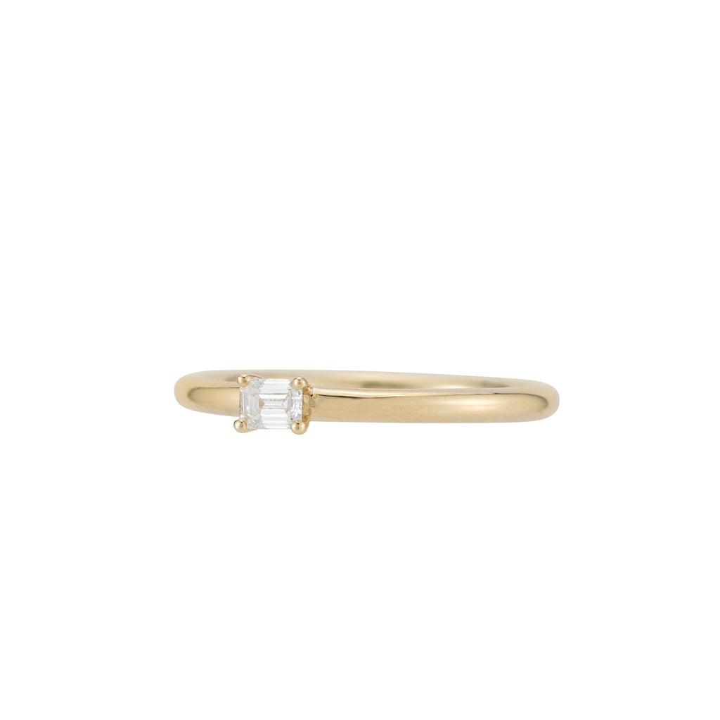 Teensy Emerald Cut Diamond Ring -- Ariel Gordon Jewelry