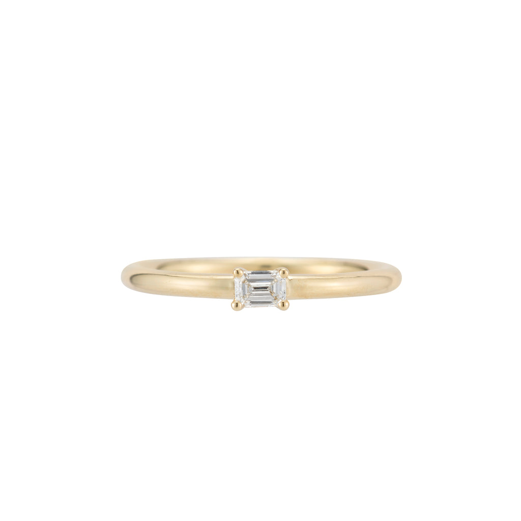 Teensy Emerald Cut Diamond Ring -- Ariel Gordon Jewelry