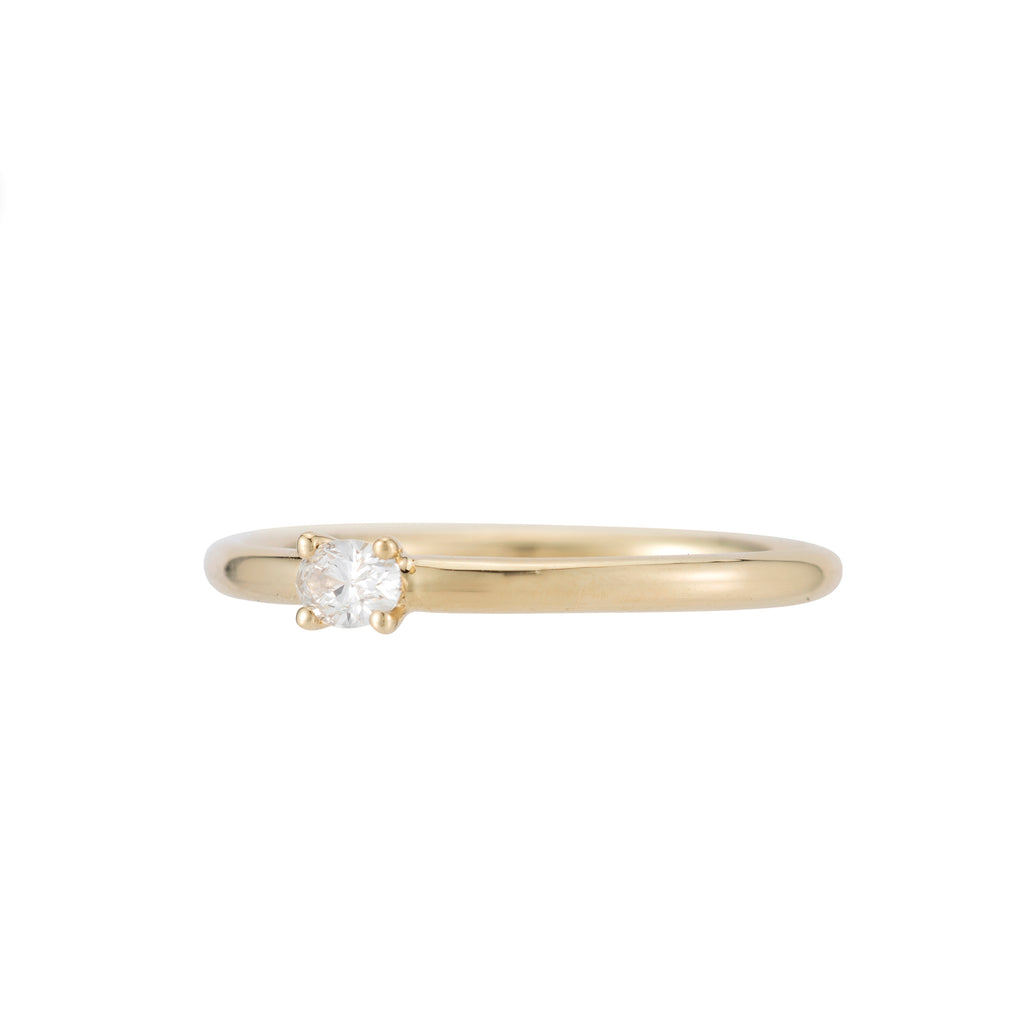Teensy Oval Diamond Ring -- Ariel Gordon Jewelry