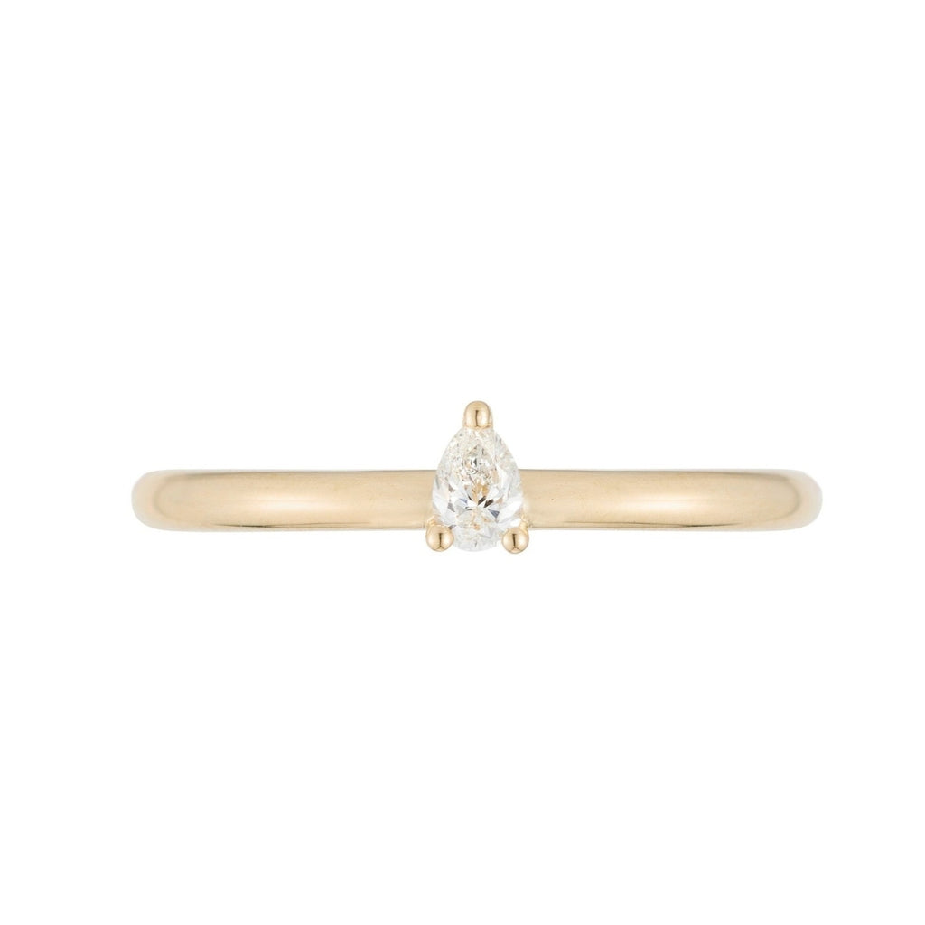 Teensy Pear Diamond Ring -- Ariel Gordon Jewelry