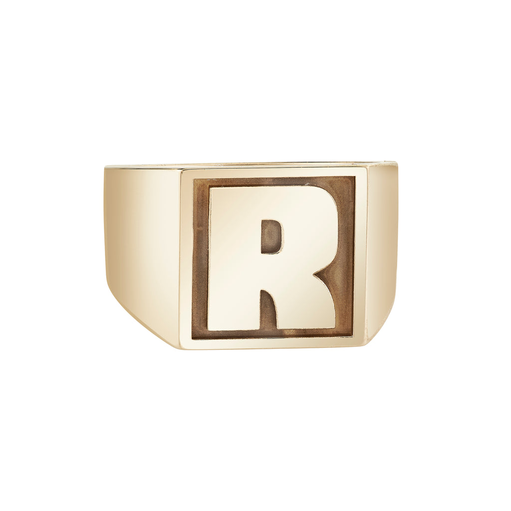 Varsity Initial Ring -- Ariel Gordon Jewelry