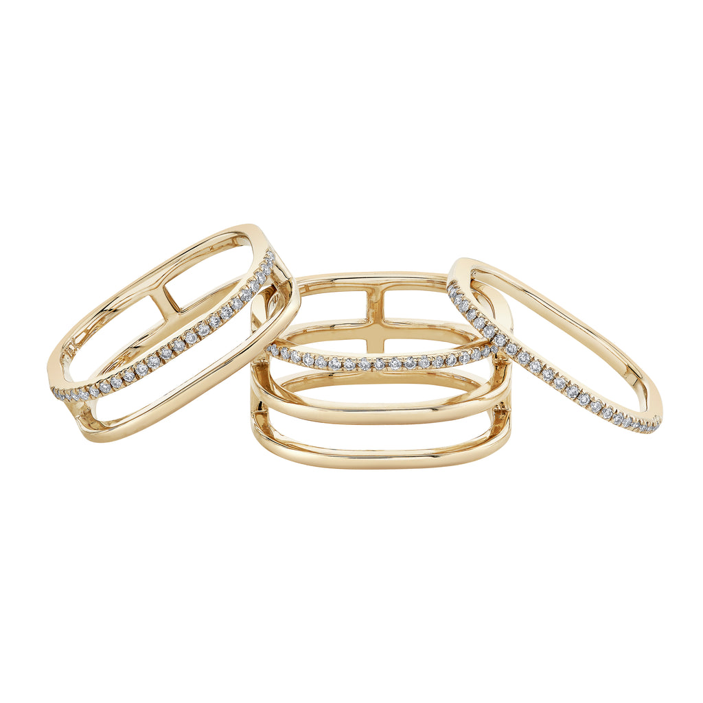 Pave Double Line Ring -- Ariel Gordon Jewelry