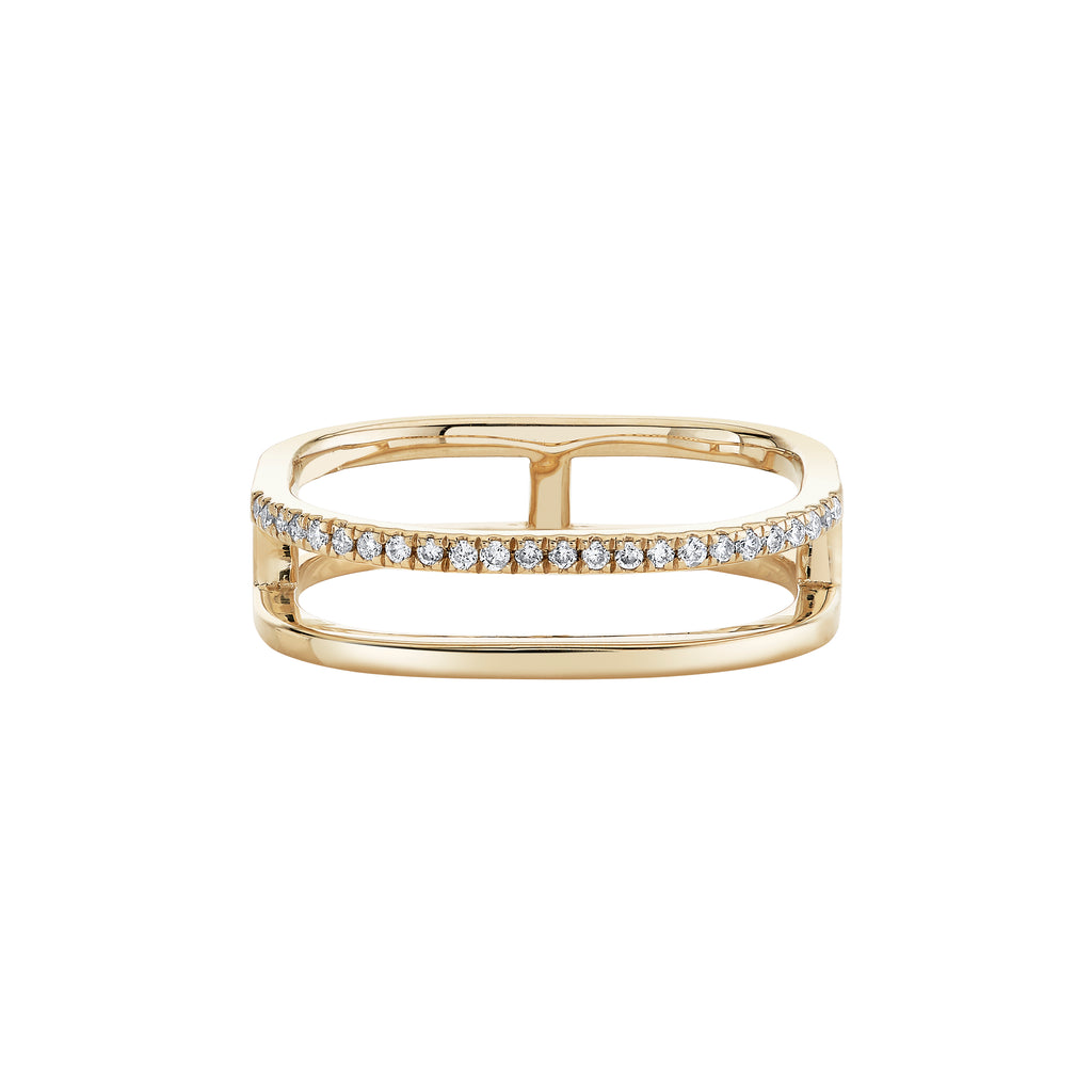 Pave Double Line Ring -- Ariel Gordon Jewelry