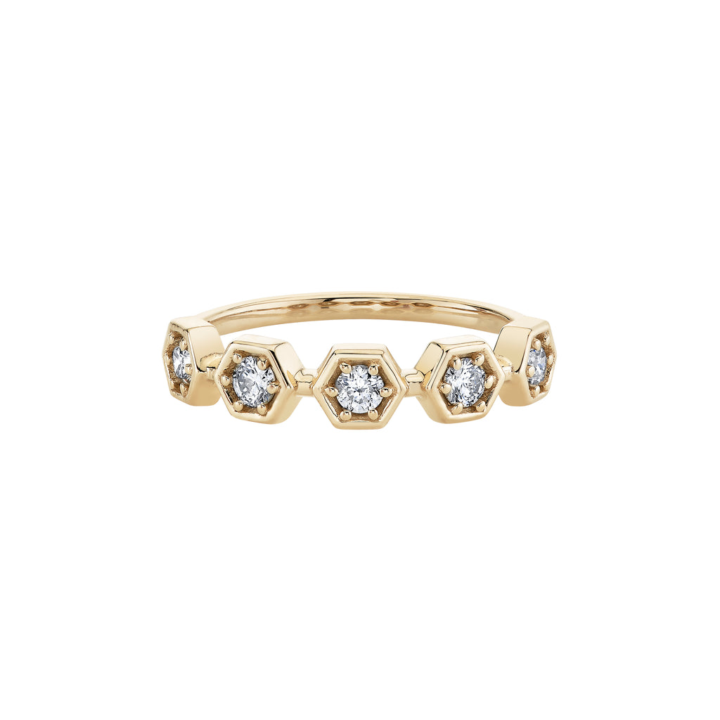 Diamond Hex Demi Eternity Ring -- Ariel Gordon Jewelry