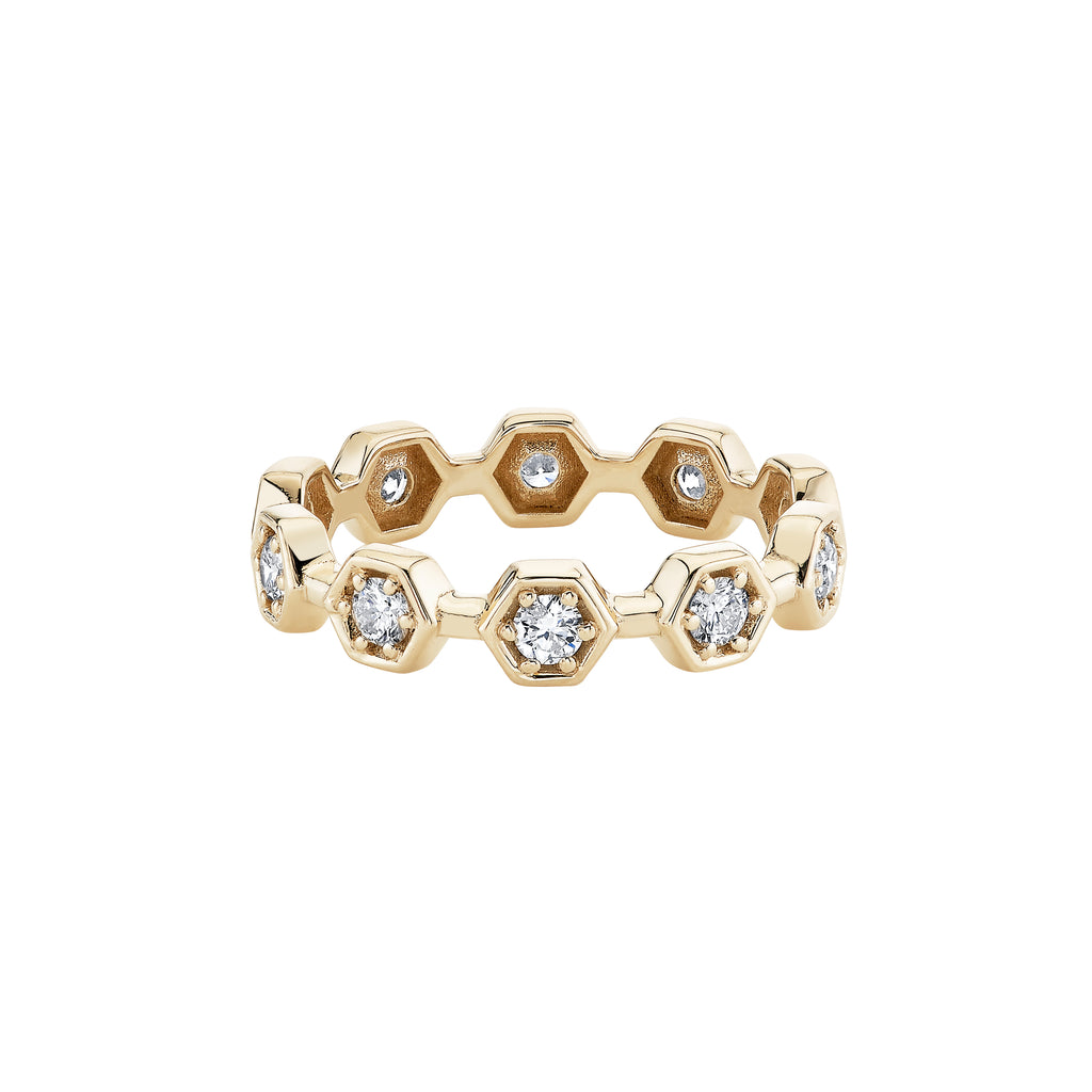 Diamond Hex Eternity Ring -- Ariel Gordon Jewelry