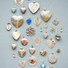 Lapis Inlay Heart Charm - Lapis Inlay Heart Charm -- Ariel Gordon Jewelry