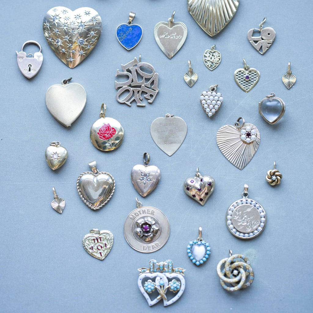 Victorian Enamel Entwined Hearts -- Ariel Gordon Jewelry
