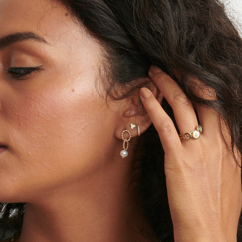 Pearl Twine Link Studs -- Ariel Gordon Jewelry