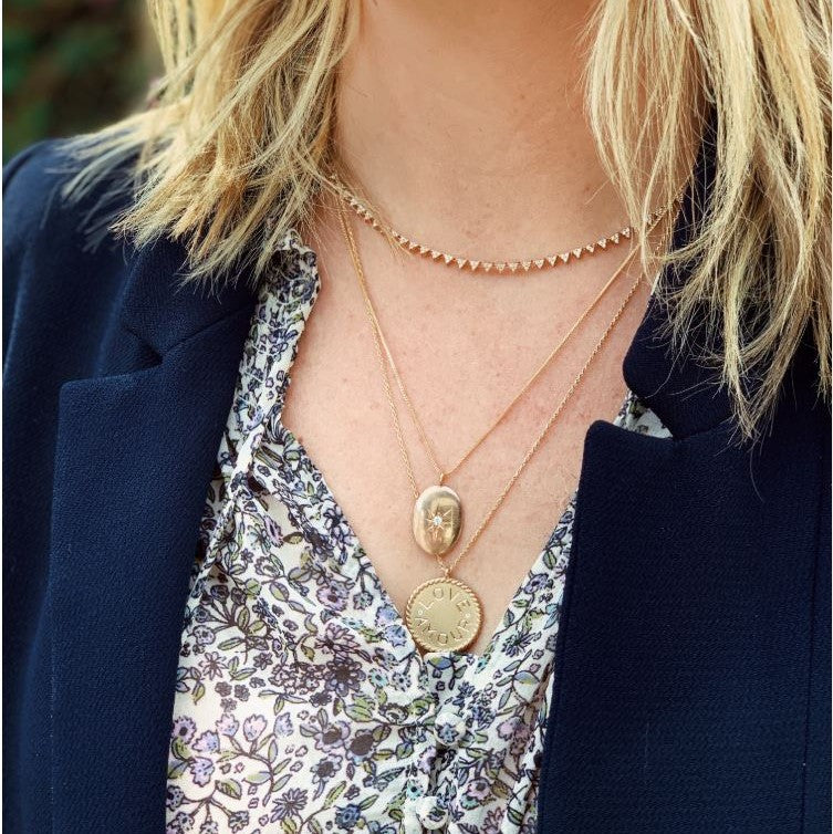 Oval Diamond Pendant -- Ariel Gordon Jewelry