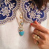 English Turquoise Braided Ring - English Turquoise Braided Ring -- Ariel Gordon Jewelry