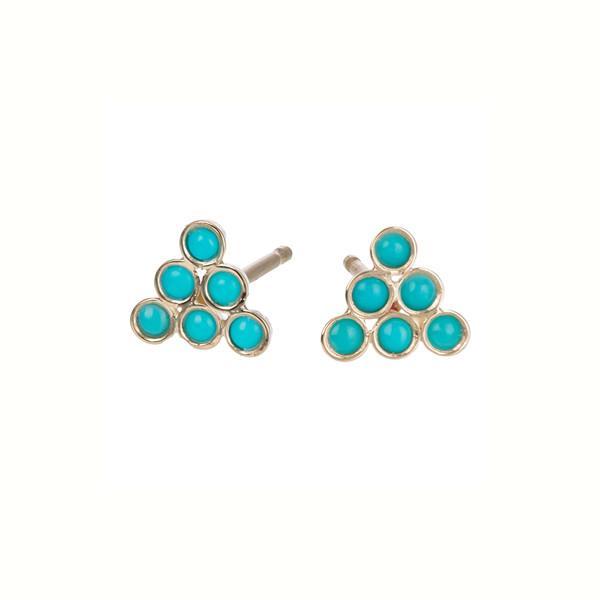Turquoise Triad Studs