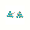 Turquoise Triad Studs - Turquoise Triad Studs -- Ariel Gordon Jewelry
