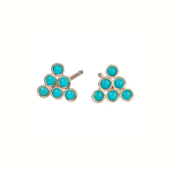 Turquoise Triad Studs -- Ariel Gordon Jewelry
